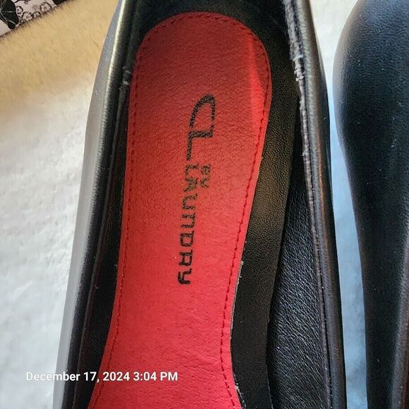 Chinese Laundry Sinclair Sz 7.5 Medium Women's Black Flats Elastic Band Over Toe - Picture 3 of 7